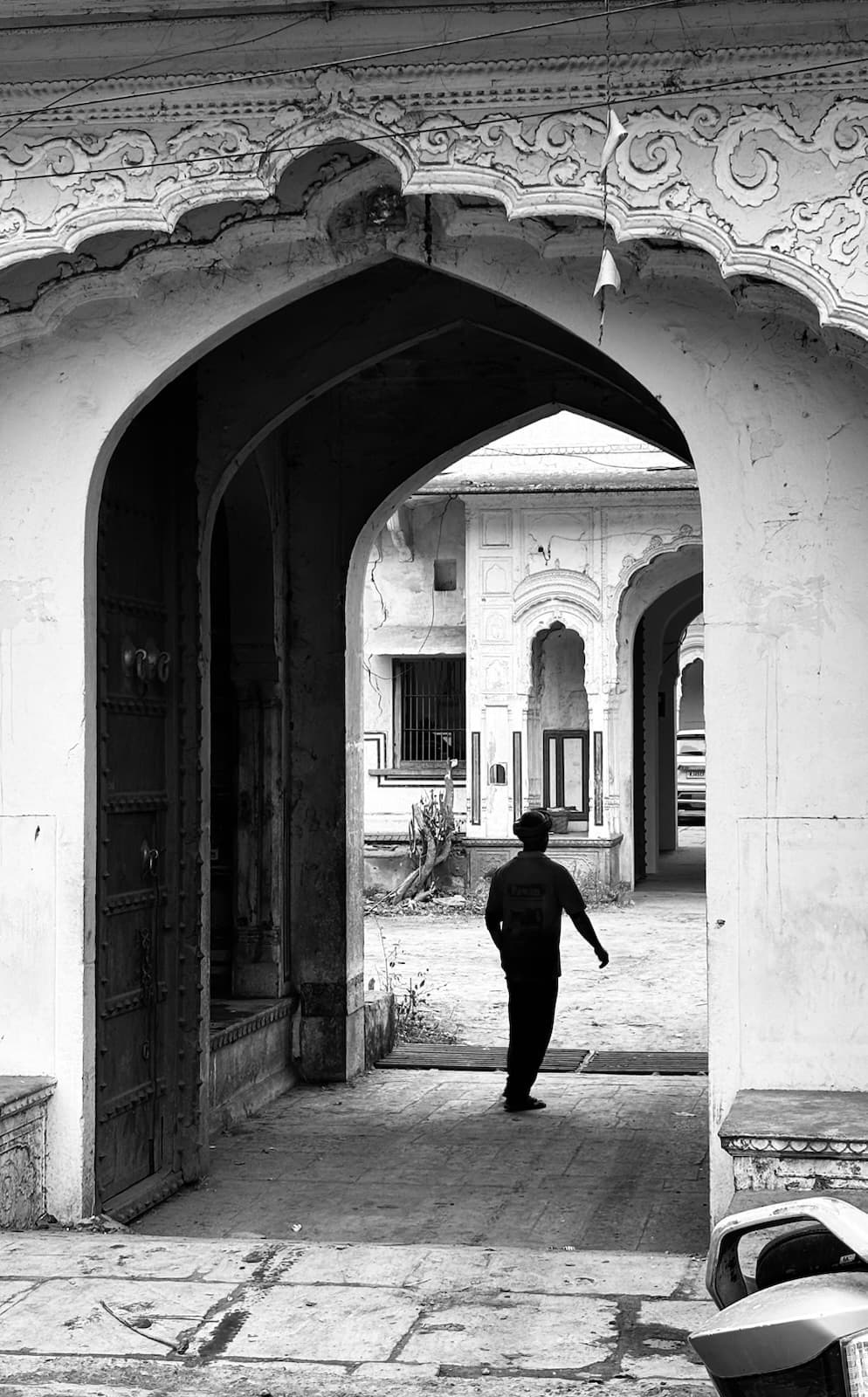 Archway, one figure